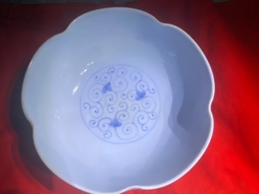 骨董　アンティーク　有田焼　嬉野　富永源六　唐草紋様鉢