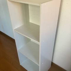 ★カラーBOX　大（白木目3段）「美品」
