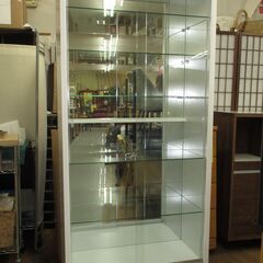 R382 JAJAN コレクションケースワイドハイタイプ LED＆鍵付き 幅83cm Used・美品