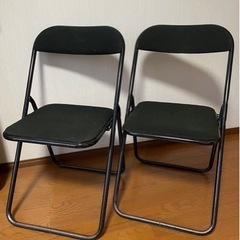 パイプ椅子　2脚セット