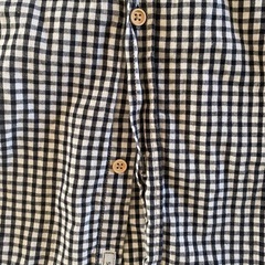 新品未使用品 ZARA ザラ/ 164 コットンシャツ ブラックチェックの画像
