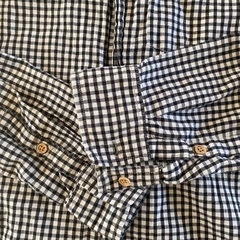 新品未使用品 ZARA ザラ/ 164 コットンシャツ ブラックチェックの画像