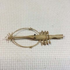 ミニチュア竹細工のエビとカニのセットの画像