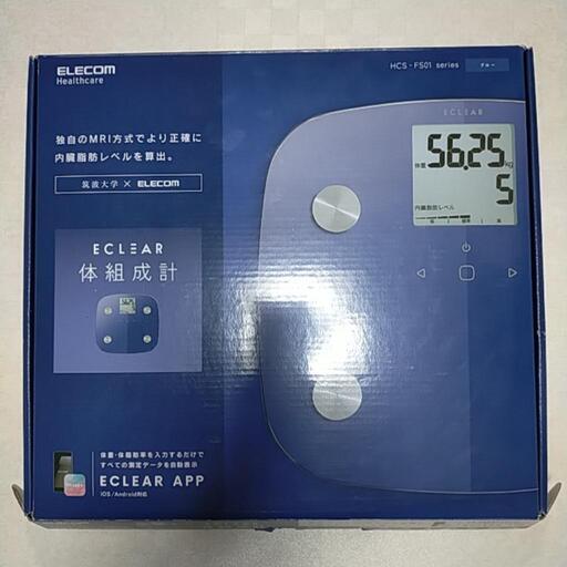 【美品】エレコム　ELECOM　体組成計　HCS-FS01　ブルー