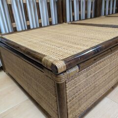 ヴィンテージラタンソファー（ひとりがけ3個セット）の画像