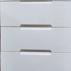 チェスト　プラスチック引き出し　5段　木製天板の画像