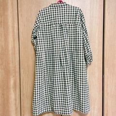 チェック ロングワンピース レディースの画像