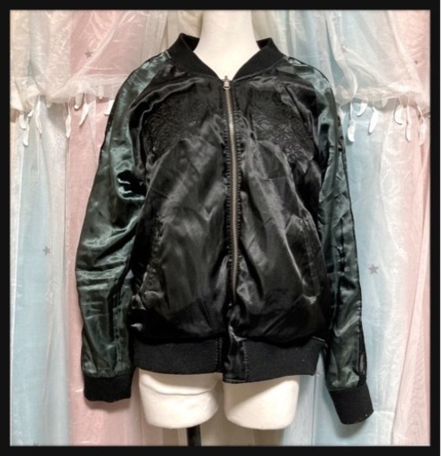 ご購入者様決定꒰BLISS POINT꒱リバーシブル ベロア ブルゾン スカジャン 黒系