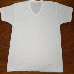 【新品未使用】 BAY-LEAF VINTAGE　黒綿パンツ◆TOPVALE　V首白肌シャツ　各１枚◆両方LLサイズ◆訳ありの画像