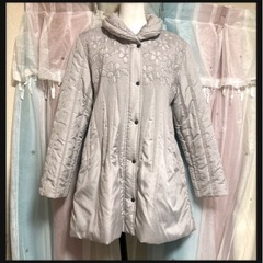 ꒰noa-ge꒱お花モチーフ 超軽量 ハーフダウンジャケット コ...