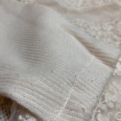 値下げ　韓国　レースベスト付きニットワンピースの画像