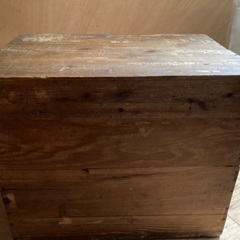 昭和レトロ 古道具 木製 大型 茶箱 衣類ボックス 衣類収納 収納ボックスの画像
