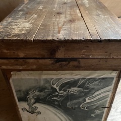 昭和レトロ 古道具 木製 大型 茶箱 衣類ボックス 衣類収納 収納ボックスの画像