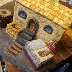 モルタルデコ　モルタル造形　多肉植物、他植物に！ガーデニング　メダカビオトープの画像