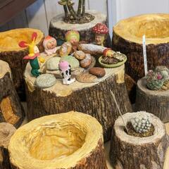 モルタルデコ　モルタル造形　多肉植物、他植物に！ガーデニング　メダカビオトープの画像