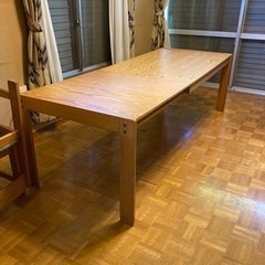 大型ダイニングセット　パイン材　小田急ハルクの画像