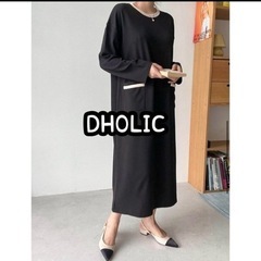 DHOLIC バイカラーワンピ