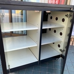 ▼値下げ▼可動式★ 配膳ワゴン 通気口あり 木製 の画像