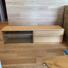 【お値下げ】スタッキングキャビネット 無印良品 オーク材 AVラ...