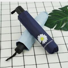 【梅雨前SALE】傘メンズレディース ポータブル折りたたみ傘 Uv 手動傘 日焼け止め ブルーの画像