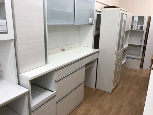 ★ジモティ割あり★ ニトリ 食器棚 白 クリーニング済み KJ5058