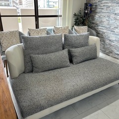 【売り切れました🙏💦】家具 ソファ 3人掛けソファ　グレー　ホワ...