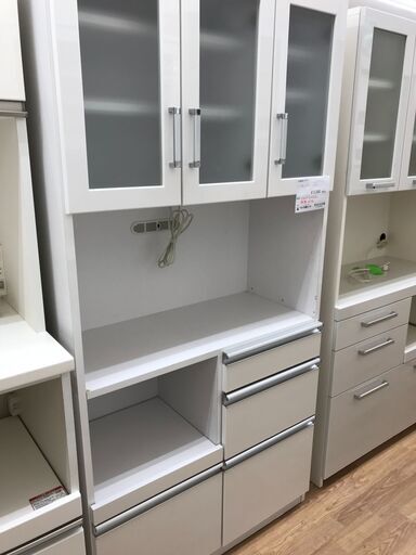★ジモティ割あり★  食器棚 白 クリーニング済み KJ5061