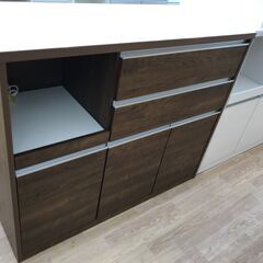 ★ジモティ割あり★ 土井インテリア キッチンカウンター 茶 クリ...