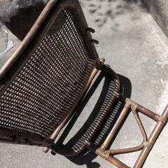 竹編座椅子の画像