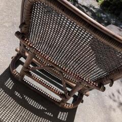 竹編座椅子の画像