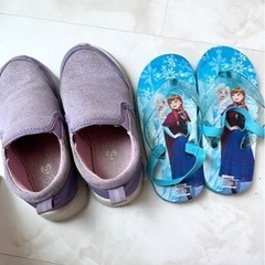 子供 スリッポン ビーチサンダル エルサ アナ アナ雪 18cm...