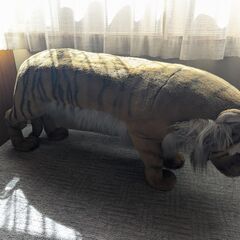 受渡調整中です。乗れます！　トラのぬいぐるみ　耐荷重80kg 