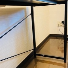 パソコン長デスク　の画像