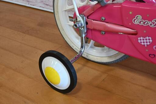 【完売御礼】【幼児用】整備済 ブリヂストン14型 エコキッズカラフル 中古 幼児用自転車 身長97cm程度から小学生以下まで ピンク 