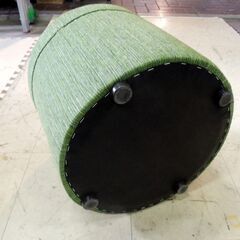 グリーン スツール 直径40cm 高さ37cm ファブリック 札幌市東区 新道東店の画像
