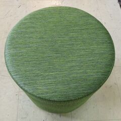 グリーン スツール 直径40cm 高さ37cm ファブリック 札幌市東区 新道東店の画像