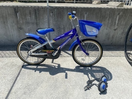 ブリジストン クロスファイヤー 子供 男の子 18インチ 補助輪付 中古 自転車 買取 マウンテン