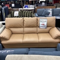 レイコージャパン　3人掛けソファ ブラウン KE-9【新入荷 リサイクル品】レイコージャパン 3シーターソファ ブラウン