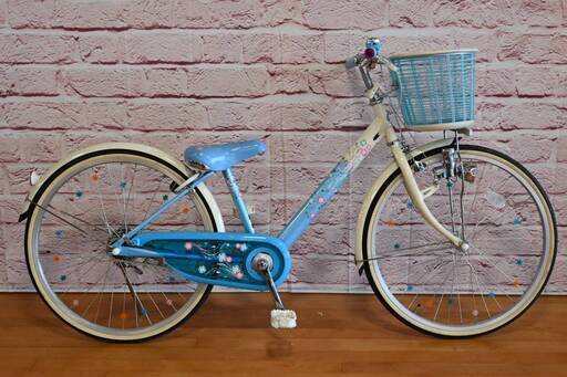 【完売御礼】【小学生用】整備済 ブリヂストン24型 エコパル 中古 子供用自転車  身長123cm程度から小学生まで 青色 <自転車のオオムラ 静岡店>