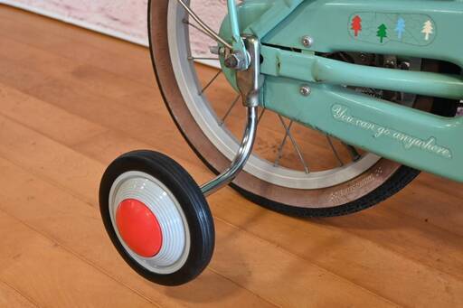 【完売御礼】ブリヂストン16型 ハッチ 中古 幼児用自転車 緑色 