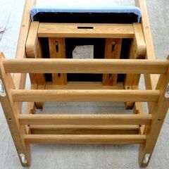 大塚家具 キャスター付 学習チェア 木製 高さ調節可 42-51cm 天然木 ブルー SC002 ライトオーク OTSUKA 椅子 札幌市 中央区 南12条の画像