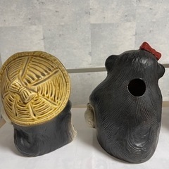 たぬき　置物　焼き物の画像