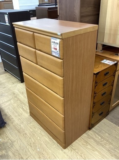 KE-14【新入荷　リサイクル品】ハイチェスト　ナチュラル