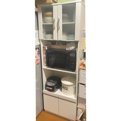 『お譲りしました』ニトリ　食器棚　スライドテーブル付き