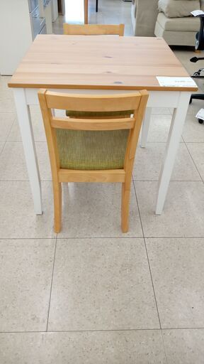 特別値引き★ジモティ割あり★ IKEA 2人掛けダイニングセット ナチュラル H75×D74×W74 クリーニング済み TJ5693