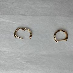 最終値下げ！鑑定済み 18金中折れフ−プ ピアス　片耳　まとめ買いOK