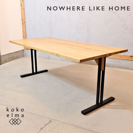 NOWHERE LIKE HOME(ノーウェアライクホーム)のNODE(ノード)Ⅱ オーク材 リビングダイニングテーブル。高さが低めに設計されたリビングでもダイニングでも使えるLDテーブル。