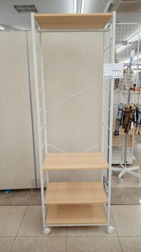 ★ジモティ割あり★  ハンガーラック ナチュラル H182×D40×W60 クリーニング済み TJ5697