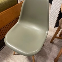 ダイニングチェア 2脚セット モスグリーンの画像