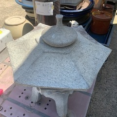 灯籠 石灯籠 日本庭園 和風 ガーデニング オブジェ インテリア 石材 中古